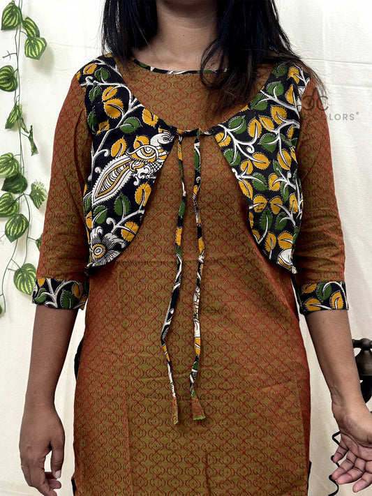 Rust Overcoat Kurti for Women