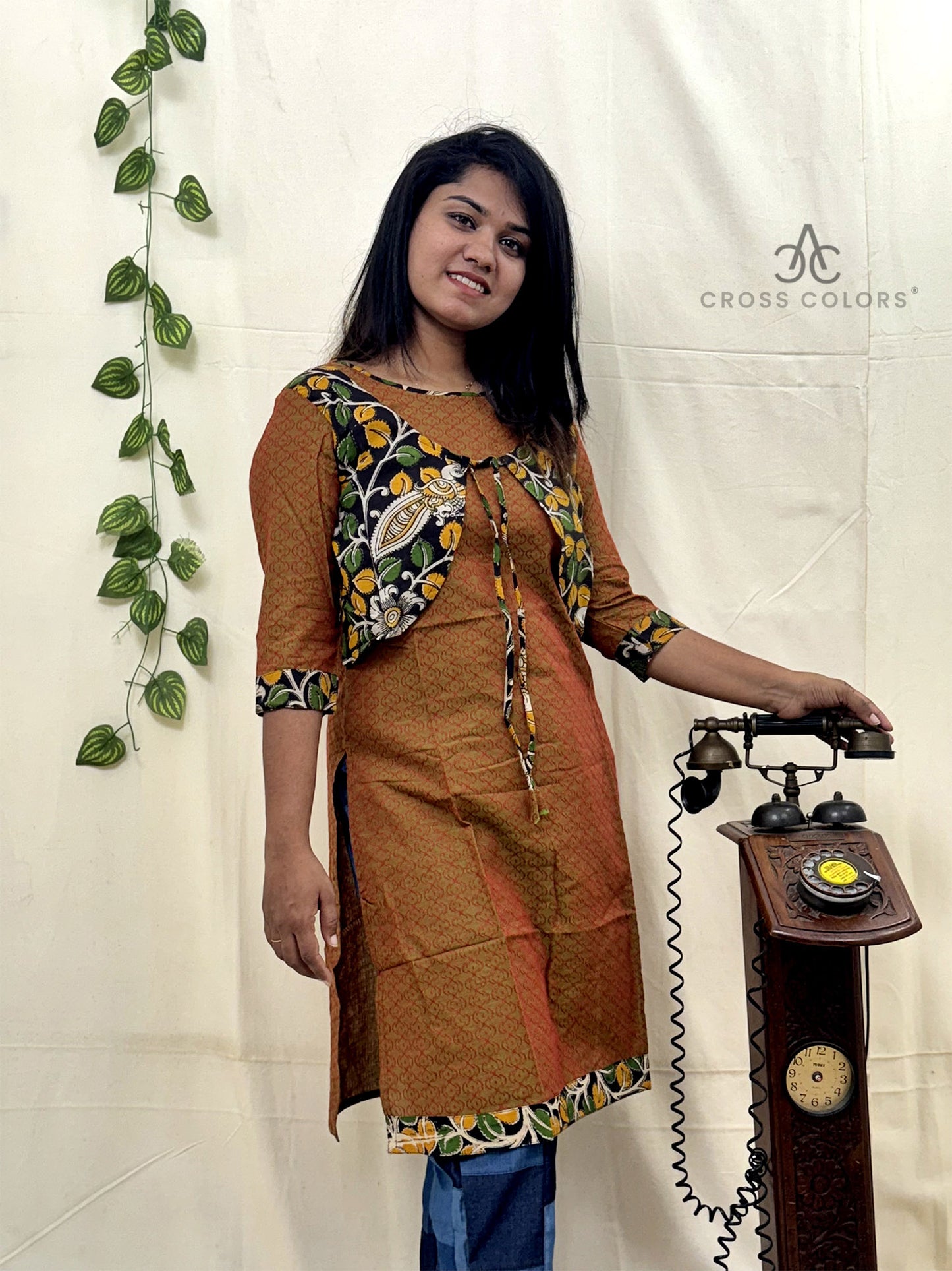 Rust Overcoat Kurti for Women
