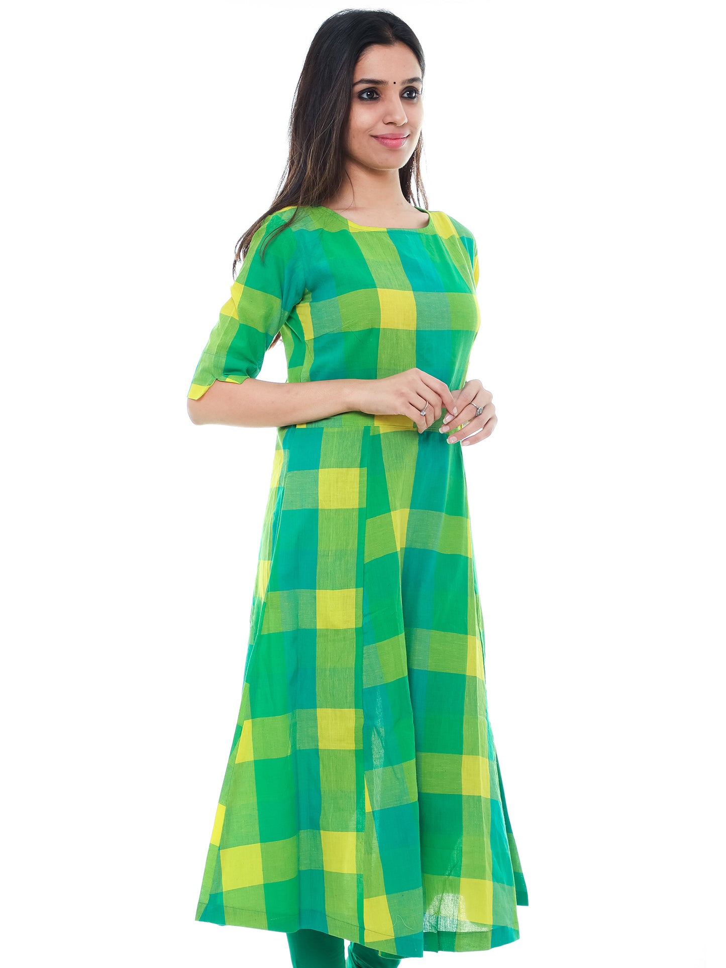 Multicolored Semi Anarkali