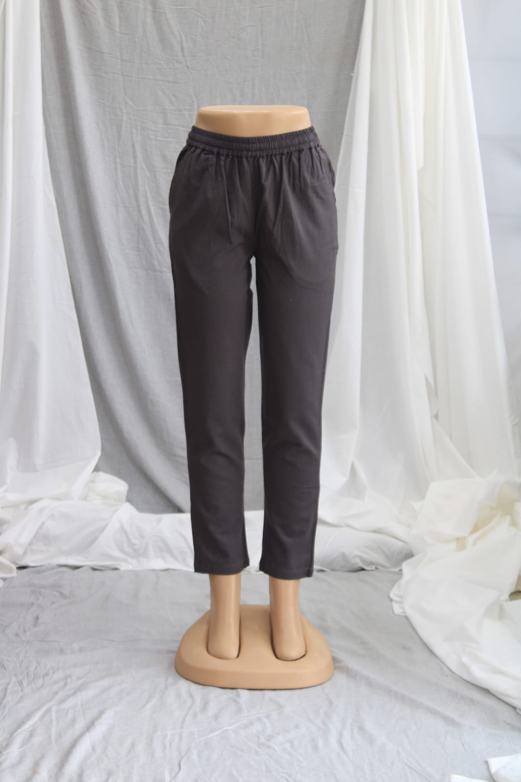 Linen plain pants