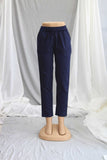 Linen plain pants