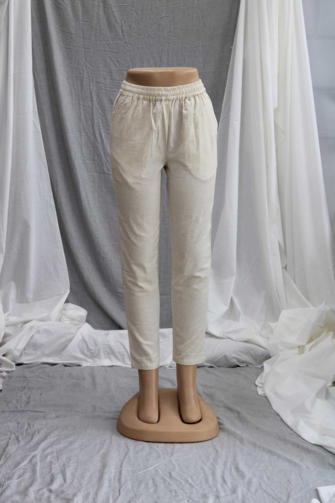 Linen plain pants