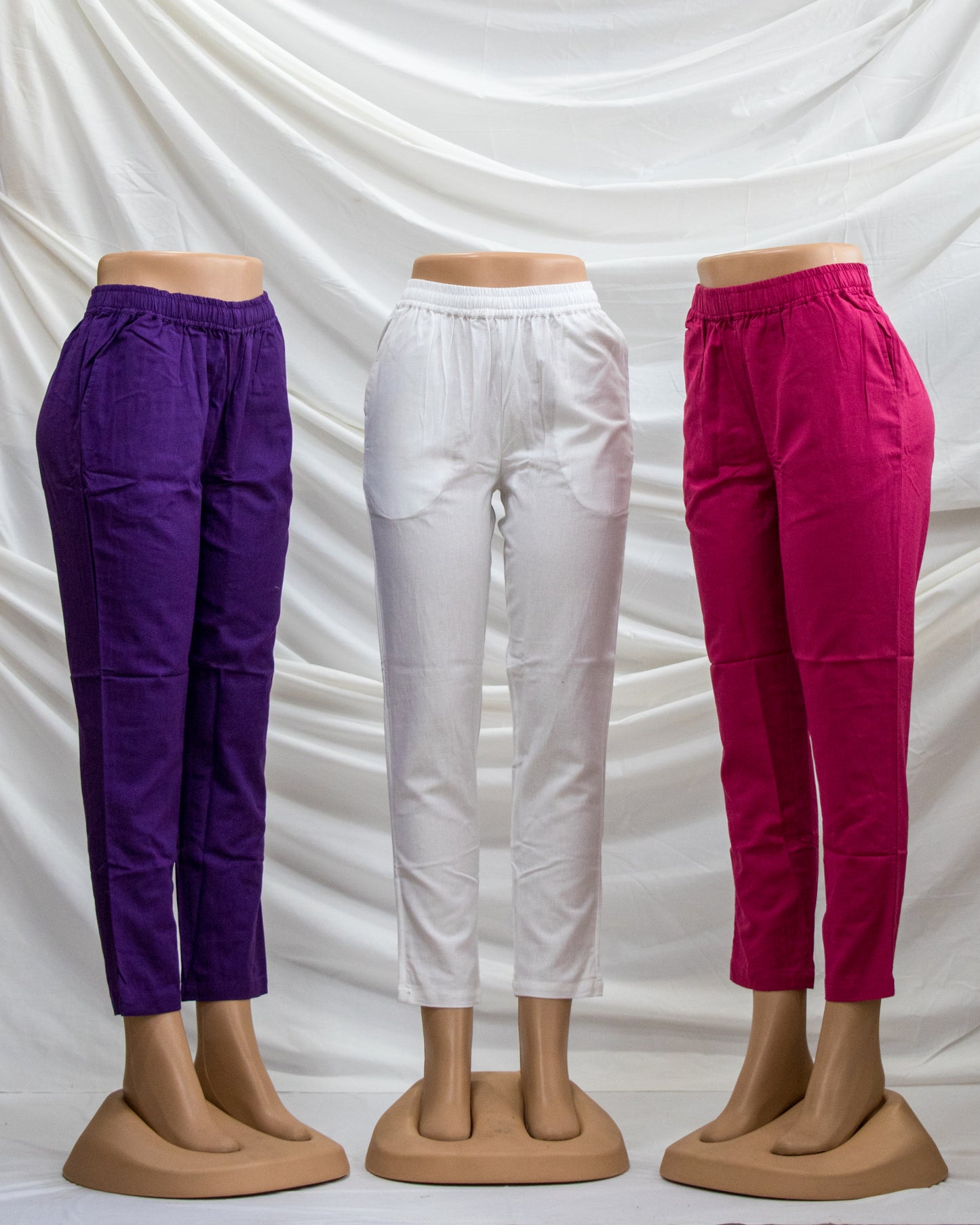 Linen plain pants