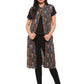 Kalamkari Long Overcoat - Blue