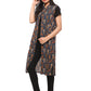 Kalamkari Long Overcoat - Blue