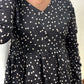 Black Polka Dot Print Indo Western Short Kurti