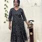 Black Polka Dot Anarkali Kurti