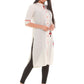 White Rayon Embroidered Straight Kurti