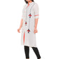 White Rayon Embroidered Straight Kurti