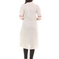 White Rayon Embroidered Straight Kurti