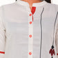 White Rayon Embroidered Straight Kurti