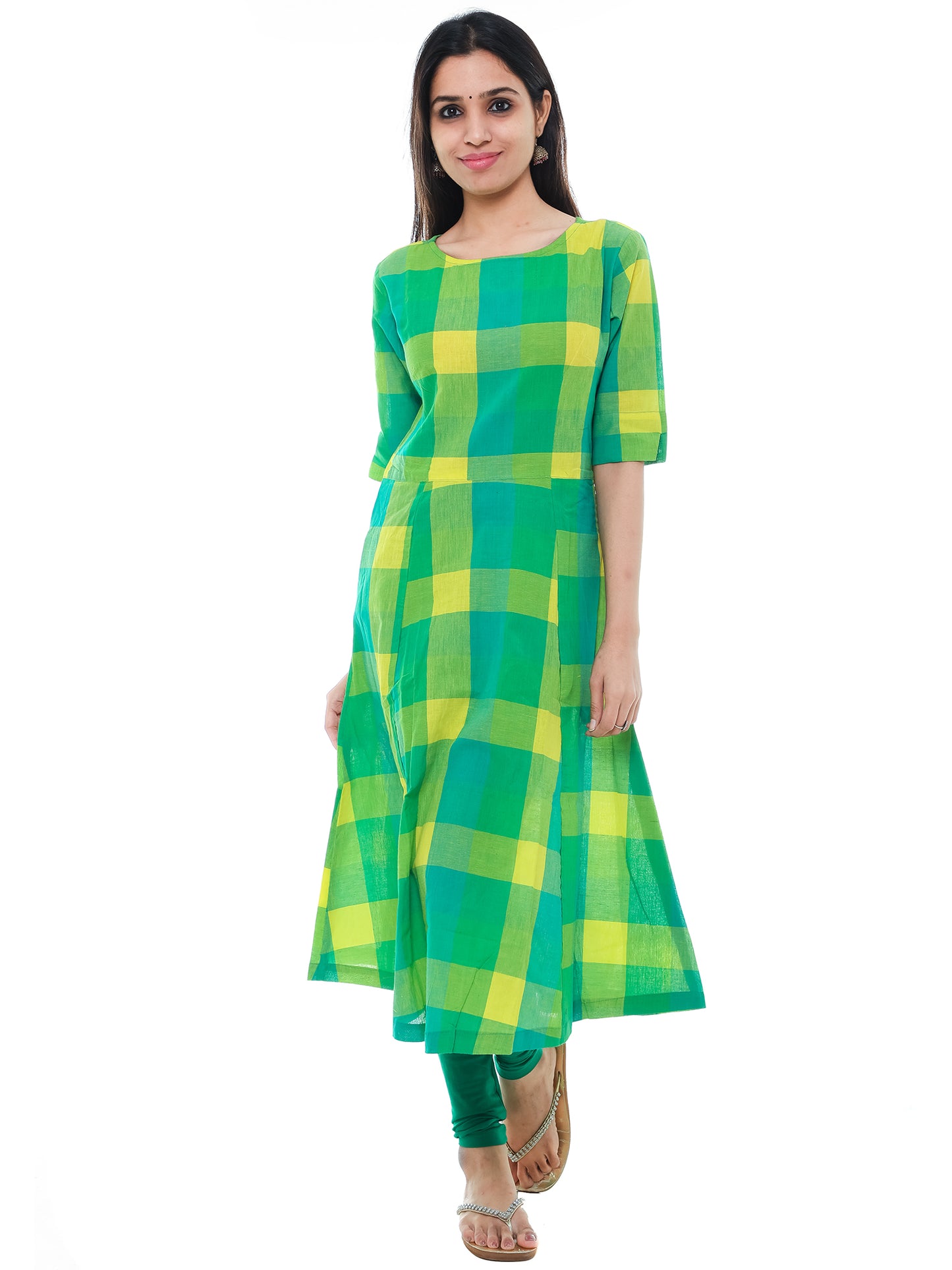 Multicolored Semi Anarkali
