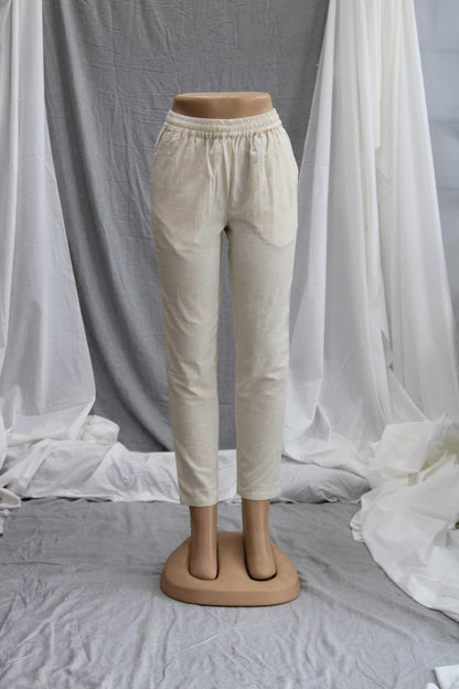Linen plain pants