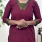 Maroon Zari Border Kurti
