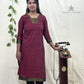 Maroon Zari Border Kurti